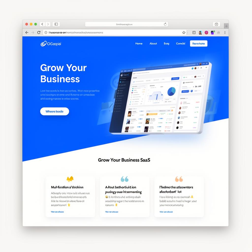 Website before visual change